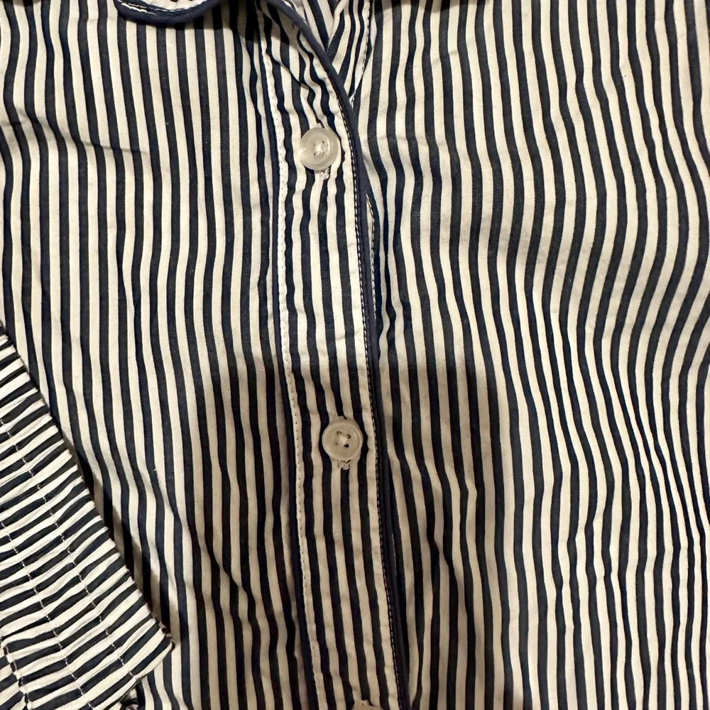 Striped Women’s Pajama Set - Navy & White